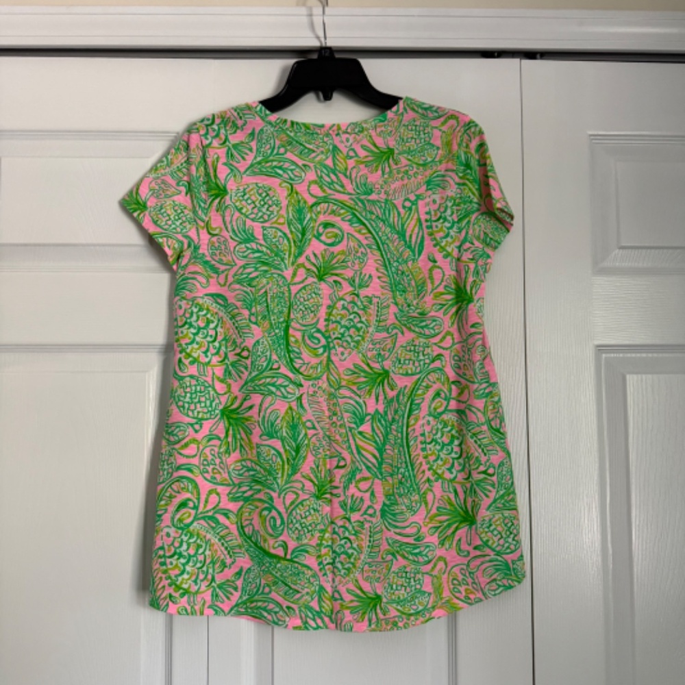 Lilly Pulitzer Etta Top Size M NWOT | Colorful Top - Picture 3 of 3